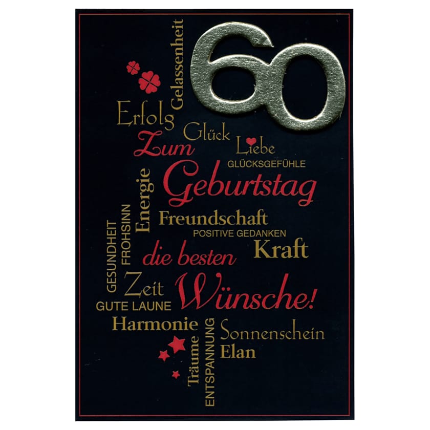 Vivess Glückwunschkarte 60. Geburtstag